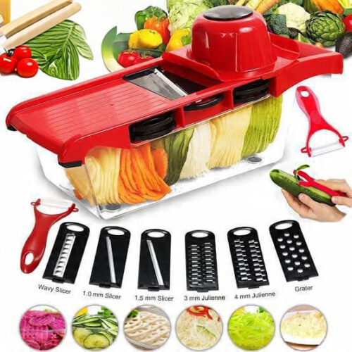 10-in-1 Mandoline Vegetable Slicer – With Box Packing 10-in-1 Mandoline Vegetable Slicer – With Box Packing